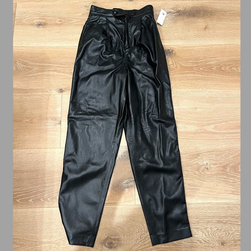 Joie Women's Black Vegan Leather Pants - Size 00